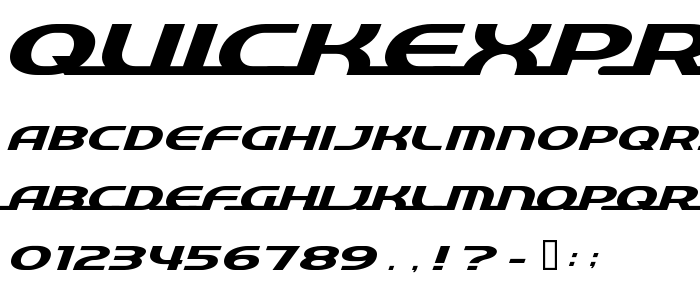 Quickexpress font