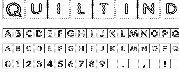 Quiltind font