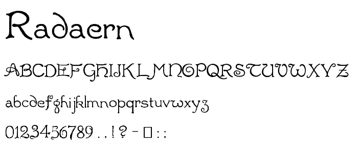 Radaern font