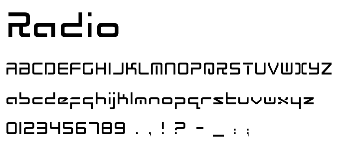 Radio font