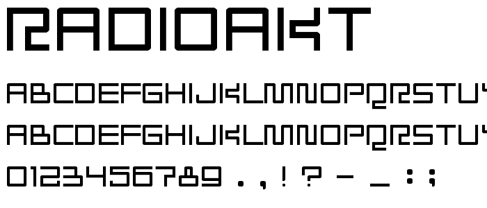 Radioakt font