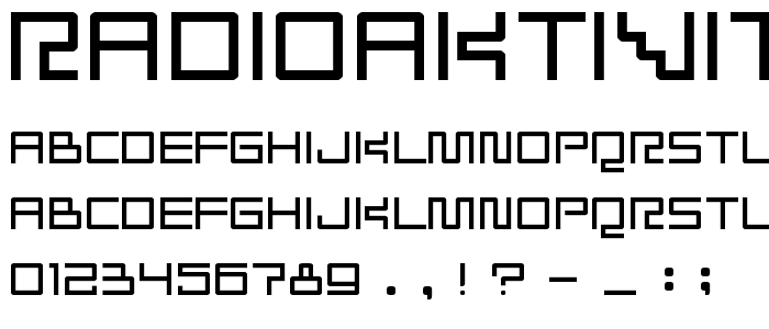 Radioaktivitet font