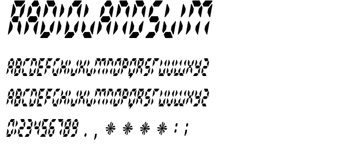 Radiolandslim font