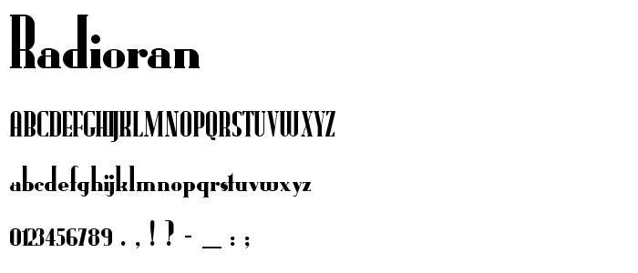 Radioran font