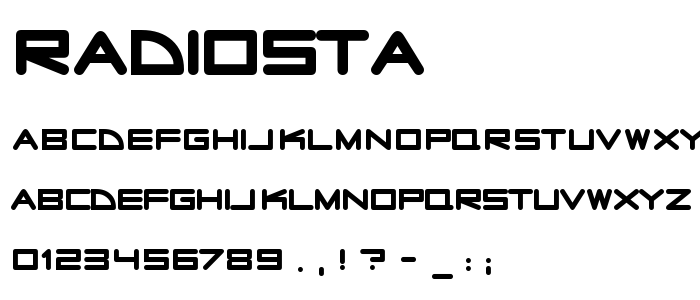 Radiosta font