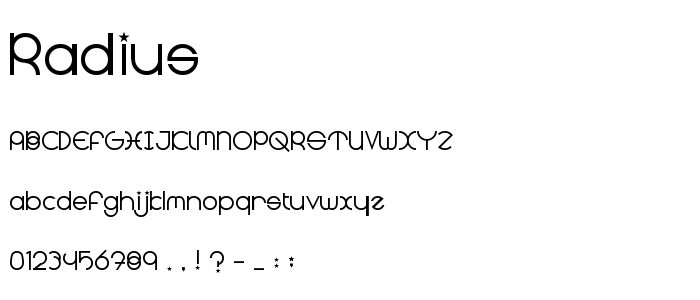 Radius font