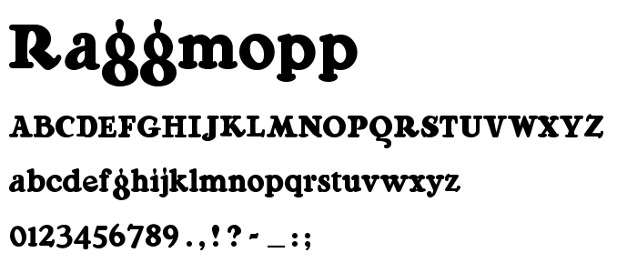 Raggmopp font