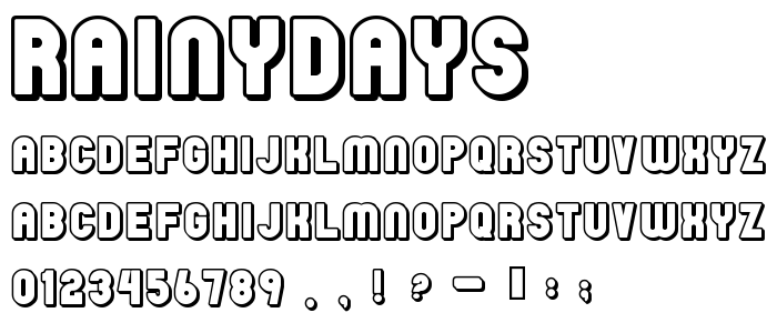 Rainydays font