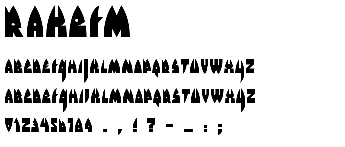 Rakefm font