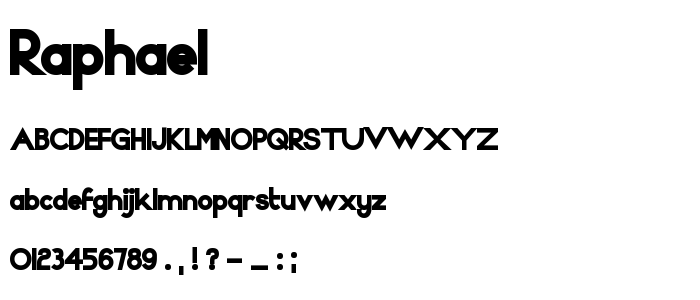 Raphael font