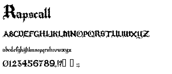 Rapscall font