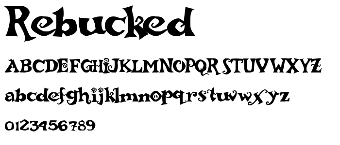 Rebucked font