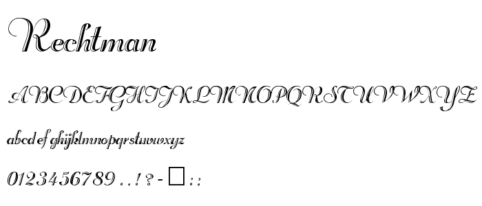 Rechtman font