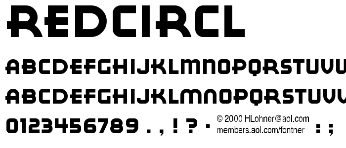 Redcircl font