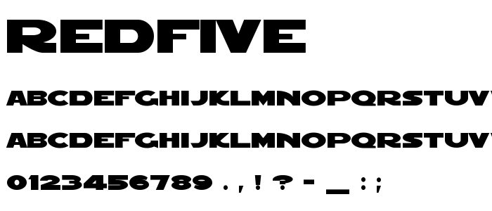 Redfive font