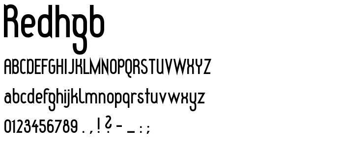 Redhgb font