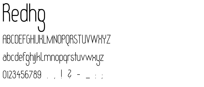 Redhg font