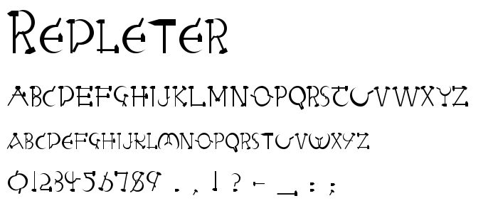 Redleter font