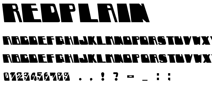 Redplain font