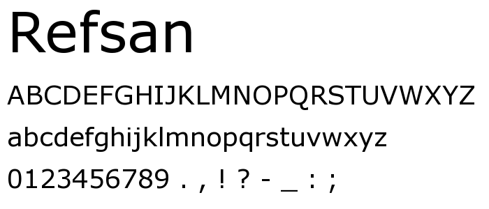 Refsan font