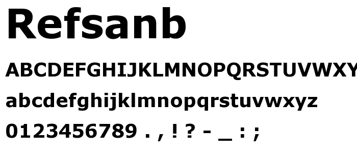 Refsanb font