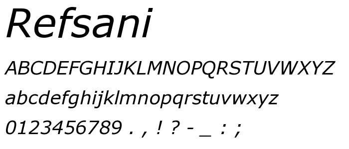 Refsani font