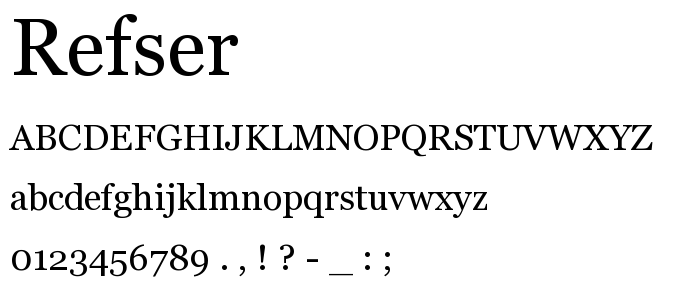 Refser font