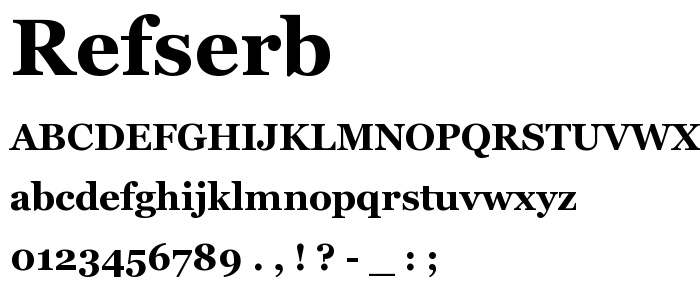 Refserb font