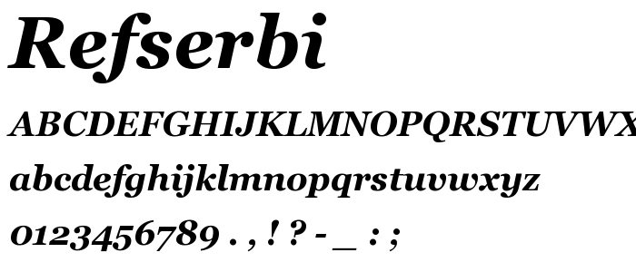 Refserbi font