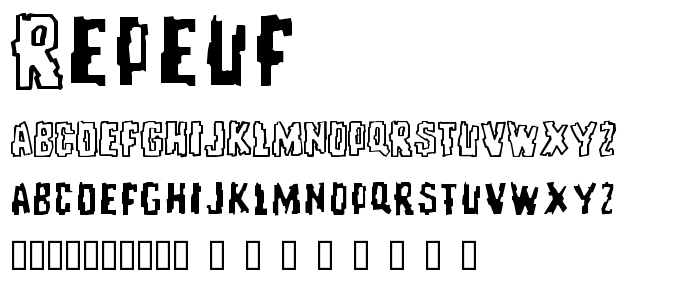 Repeuf font