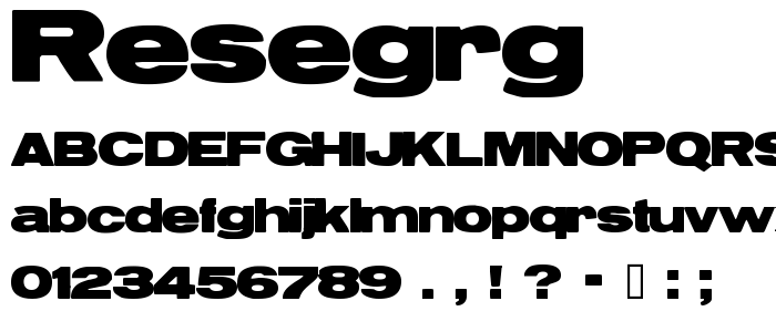 Resegrg font