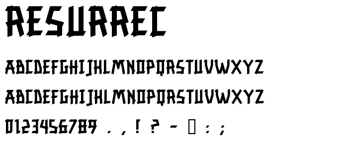 Resurrec font