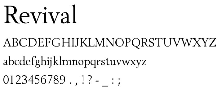 Revival font