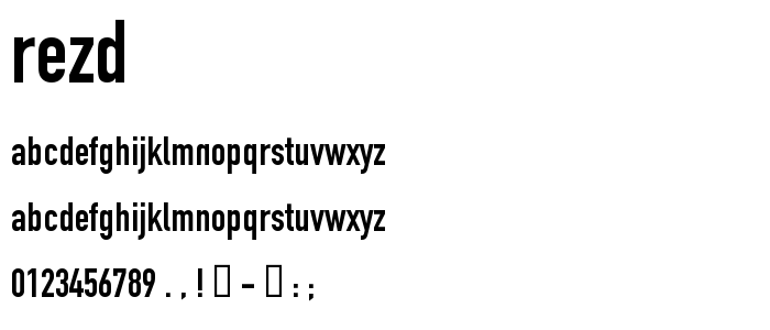 Rezd font