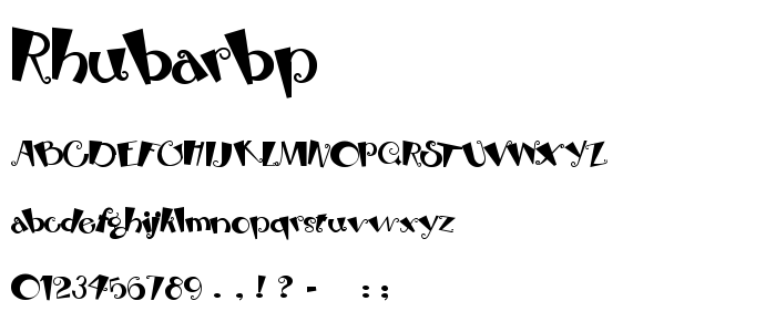 Rhubarbp font