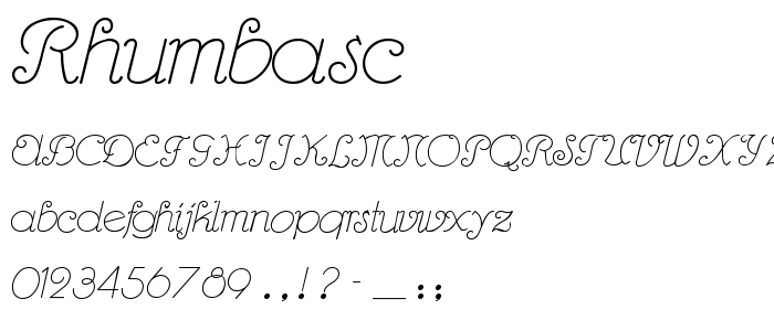 Rhumbasc font