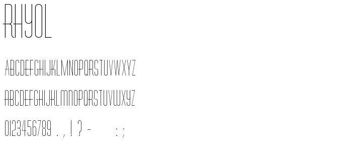 Rhyol font