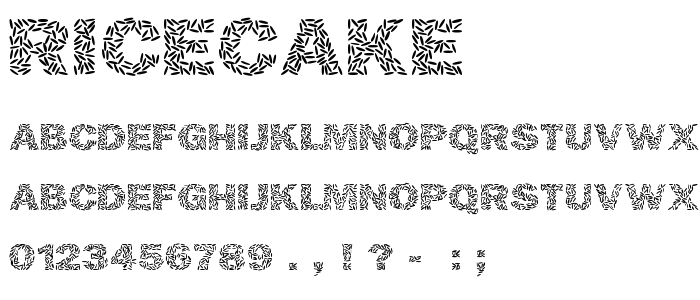 Ricecake font