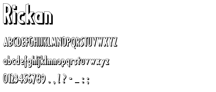 Rickan font