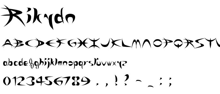 Rikydn font