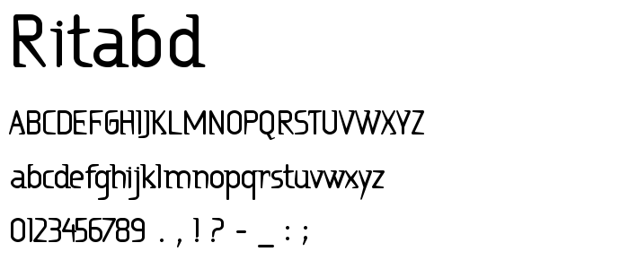 Ritabd font