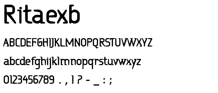 Ritaexb font