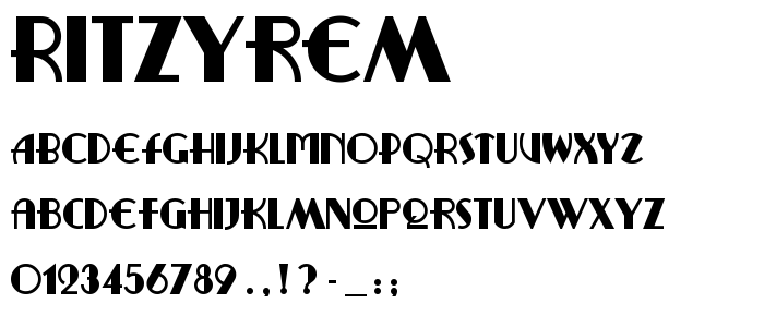 Ritzyrem font