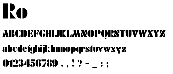 Ro font