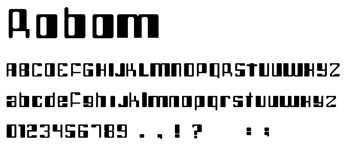 Robom font