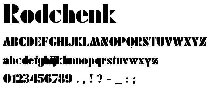 Rodchenk font