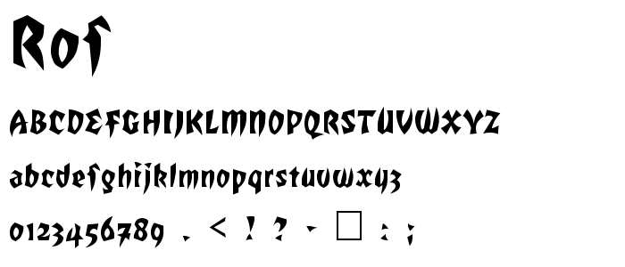 Rof font