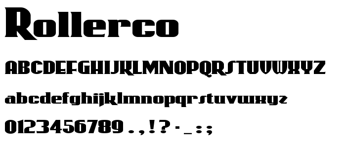 Rollerco font