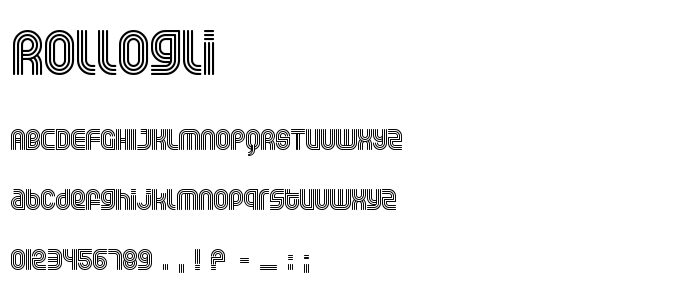 Rollogli font