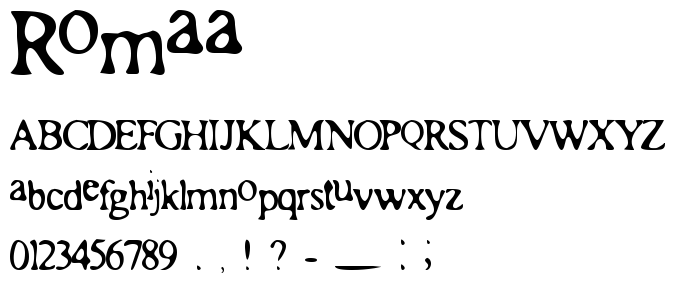 Romaa font